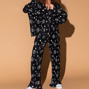 Dressed in LALA Black and White Celestial Pants & Jumpsuit